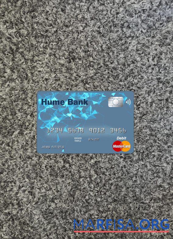 Downloadable Australia Hume bank master card photolook front real example